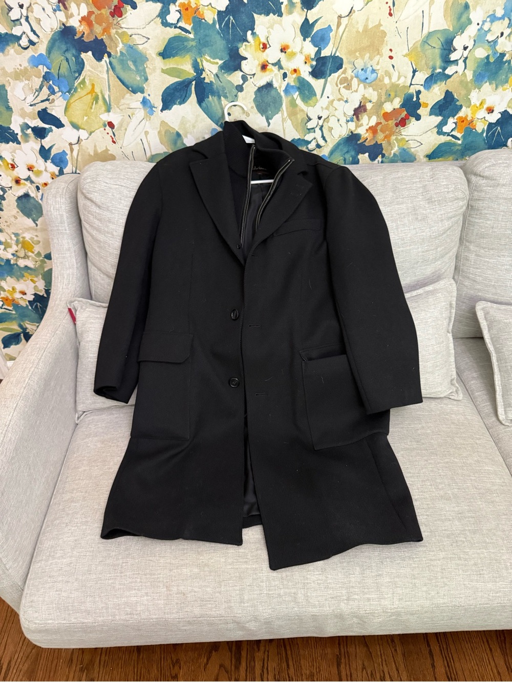 Cole Haan Black Men's Wool Pea Coat